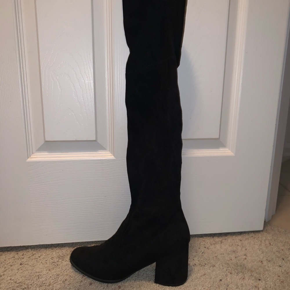 Black knee high boots
